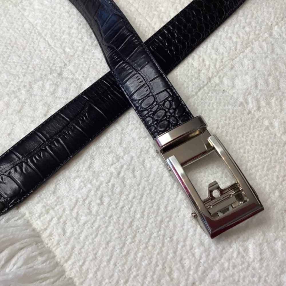 EUC Mens Nextbelt adjustable ratchet Alligator belt black leather - Picture 5 of 13